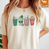 Christmas Coffee Shirt, Sweet Cheer Holiday Drinks Cozy Winter T-Shirt S-5XL