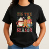 Tis The Season Christmas Shirt, Santa Cocoa Gingerbread T-Shirt S-5XL