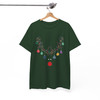 Minimal Reindeer Christmas Shirt, Red Nose Antlers Ornament T-Shirt S-5XL