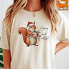 Merry And Nutty Squirrel Shirt, Cute Christmas Squirrel T-Shirt S-5XL