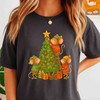 Cute Christmas Mouse Shirt, Mouse Decorating Tree Whimsical Holiday T-Shirt S-5XL