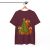 Cute Christmas Mouse Shirt, Mouse Decorating Tree Whimsical Holiday T-Shirt S-5XL