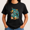 Cute Christmas Cat T-Shirt, Cats Decorating Christmas Tree Tee, Holiday Animal Shirt T-shirt S-5XL