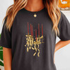 Elegant Christmas Candle Shirt, Vintage Holiday Candles Art Tee, Minimal Festive Design T-shirt S-5XL