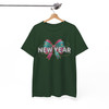 New Year Bow Shirt, Glitter New Year Tee, Sparkle Bow Graphic Shirt, Cute Holiday Party Shirt, Happy New Year Gift T-shirt S-5XL