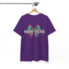 New Year Bow Shirt, Glitter New Year Tee, Sparkle Bow Graphic Shirt, Cute Holiday Party Shirt, Happy New Year Gift T-shirt S-5XL