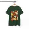 Happy New Year 2026 Shirt, Retro New Year Typography Tee, Colorful Celebration Shirt, Festive Holiday Graphic Tee, New Year Gift T-shirt S-5XL