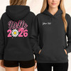 Hello 2026 Pink Daisy T Shirt, Cute Floral New Year Graphic Tee, Trendy Unisex Hoodie S-5XL