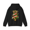 Leopard Bow Christmas Tree T Shirt, Glam Holiday Graphic Tee, Trendy Unisex Christmas Hoodie S-5XL