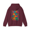 Happy New Year 2026 Shirt, Colorful Floral New Year Tee, Festive Celebration Unisex Hoodie S-5XL