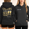 Cheers To The New Year Shirt, Champagne Glass NYE Party Outfit Hoodie S-5XL