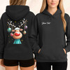 Cute Reindeer Christmas Shirt, Cartoon Rudolph With Ornaments Hoodie S-5XL