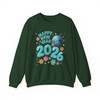 Happy New Year 2026 Shirt, Retro Disco Ball New Year Tee, Cute Floral Celebration Sweatshirt S-5XL