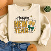 Happy New Year Shirt, Champagne Glass New Year Tee, Glitter NYE Sweatshirt S-5XL