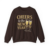 Cheers To The New Year Shirt, Champagne Glass NYE Party Outfit Sweatshirt S-5XL