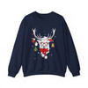Christmas Reindeer Shirt, Cute Deer With Glasses Ornament Sweatshirt S-5XL