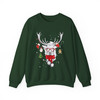 Christmas Reindeer Shirt, Cute Deer With Glasses Ornament Sweatshirt S-5XL