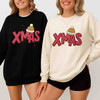 XMAS Shirt, Cute Christmas Letter Winter Beanie Holiday Sweatshirt S-5XL