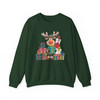 Cute Reindeer Christmas Shirt, Hand Drawn Rudolph With Gifts Sweatshirt S-5XL