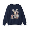 Cute Reindeer Christmas Shirt, Baby Deer Opening Gift Watercolor Sweatshirt S-5XL