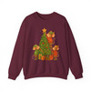 Cute Christmas Mouse Shirt, Mouse Decorating Tree Whimsical Holiday Sweatshirt S-5XL