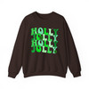 Holly Jolly Shirt, Retro Christmas Typography Tee, Green Holiday Graphic Shirt, Cute Festive Xmas Gift Sweatshirt S-5XL
