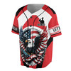 Custom name Veteran of United States Army American flag Baseball Jersey S-5XL