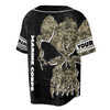 Custom name Skull with Marine Corps Baseball Jersey S-5XL