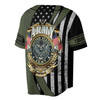 Custom name Veteran US ARMY America Flag Pattern Baseball Jersey S-5XL