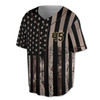 Custom Camo Black-Old Gold Salute To Service American Flag 3D Baseball Jersey