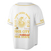 Custom Court Jersey, Personalized City State Name Black Gold Baseball Jersey S-5XL