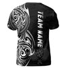 Custom Name Pickleball Paddle Tribal Pattern Black White 3D T-Shirt S-5XL