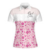 Pink Breast Cancer Awareness Ribbon Find The Cure Hope Women's Polo Shirt S-5XL