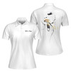 Custom Name Minimal Face Line Art Polo, Elegant Beauty Salon Women's Polo Shirt S-5XL