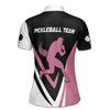 Custom Pickleball Team Polo for Women, Pink Black Player Silhouette, Women's Polo Shirt S-5XL