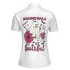 Custom Name Making Nails Bootiful Polo, Funny Nail Tech Halloween Print, Women's Polo Shirt S-5XL