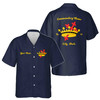 Customized Knights Templar Crown Cross Commandery Dark Blue Hawaiian Shirt S-5XL