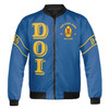Custom DOI Zip Jacket, Anubis Egyptian Style, Personalized Court Name City State Bomber Jacket S-5XL