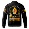 Custom DOI Zip Jacket, Anubis Egyptian Style, Personalized Court Name City State Bomber Jacket S-5XL