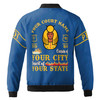 Custom DOI Zip Jacket, Anubis Egyptian Style, Personalized Court Name City State Bomber Jacket S-5XL