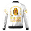 Imperial Court Anubis Egyptian Style Personalized Zip Bomber Jacket, Custom Court Name City State S-5XL