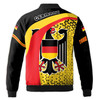 Custom Name Germany Flag Accent Perfect for Germany Lover Bomber Jacket S-5XL