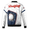 Customized Name Baseball Player Baseball On Flame Bomber Jacket S-5XL