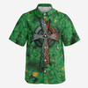 Custom Name St. Pattrick's Day Irish Lucky Shamrock Cross Button Down Shirt S-5XL
