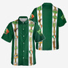 St. Pattrick's Day Irish Leprechaun Beer Lucky Shamrock Button Down Shirt S-5XL