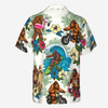 Funny Bigfoot Sasquatch On Vacation Button Down Shirt S-5XL