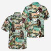 Funny Bigfoot Sasquatch and Animals Button Down Shirt S-5XL
