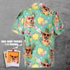 Custom Pet Photos Pineapple Funny Vacation Button Down Shirt S-5XL