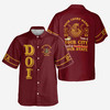 Custom DOI Zip , Anubis Egyptian Style, Personalized Court Name City State Button Down Shirt S-5XL