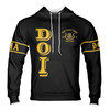 Personalized Court Name City State Anubis Egyptian Style Black Gold Streetwear Hoodie S-5XL
